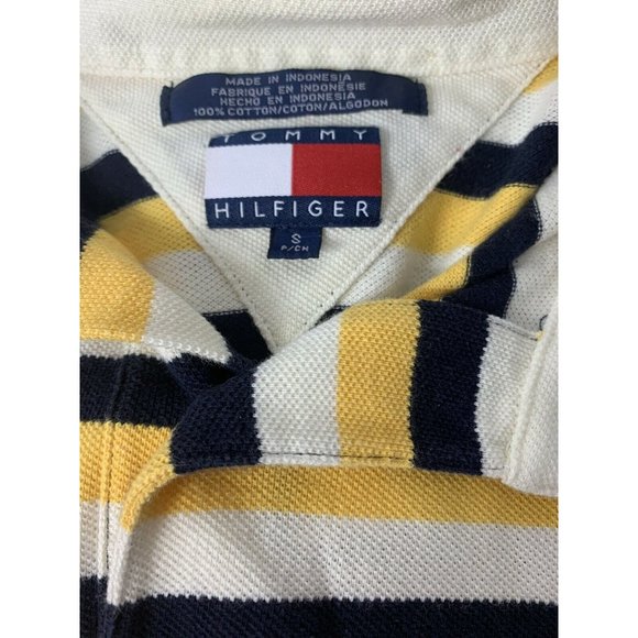 Tommy Hilfiger Men’s Blue Yellow White Stripe - Picture 3 of 4